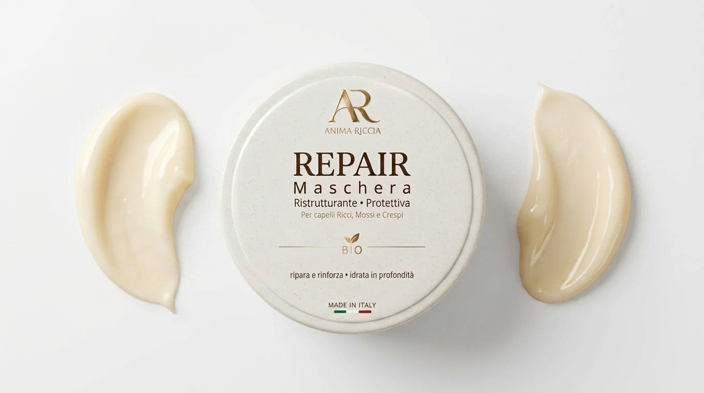 maschera repair ristrutturante protettiva capelli ricci Anima Riccia